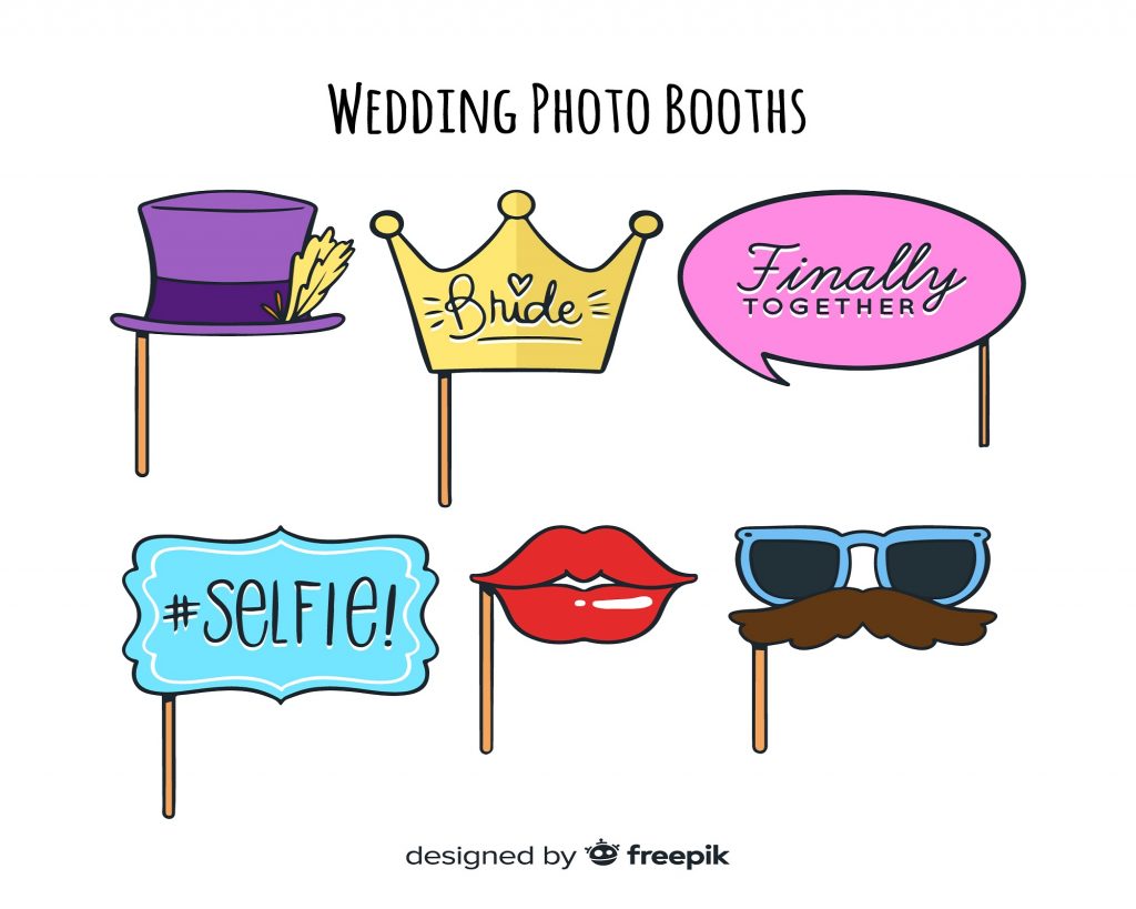 wedding photo booth props for fun